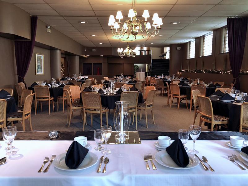 Wedding Set Up in the Lower Level Dining Area